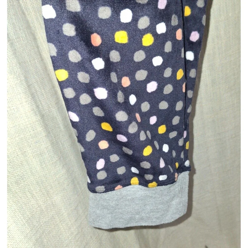 Cuddl Duds XL Fleece Polka Dot Jogger Pajama Pants Side Pockets Fleecewear